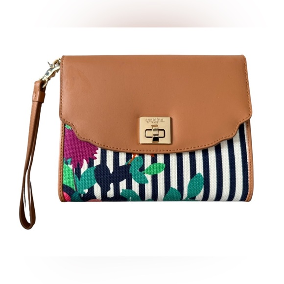 Spartina 449 Floral Stripe Crossbody Wallet Bag - Picture 1 of 5